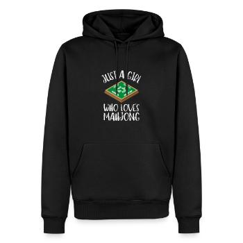 Cats Playing Mahjong - Männer Premium Bio Hoodie - Schwarz - Vorne - Nico (187cm)