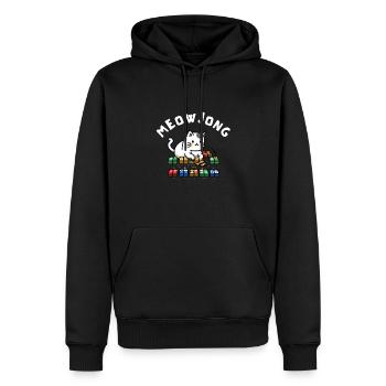 Cats Playing Mahjong - Männer Premium Bio Hoodie - Schwarz - Vorne - Nico (187cm)