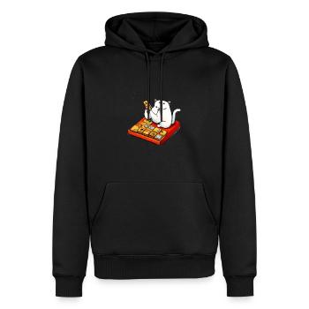 Cats Playing Mahjong - Männer Premium Bio Hoodie - Schwarz - Vorne - Nico (187cm)