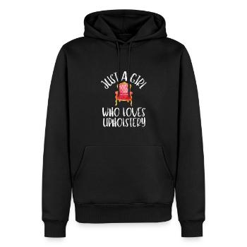 Rembourrage d’ameublement de restaurateur - Sweat à capuche Premium bio Homme - noir - Devant - Nico (187cm)