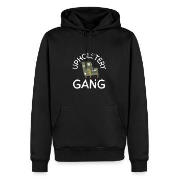 Rembourrage d’ameublement de restaurateur - Sweat à capuche Premium bio Homme - noir - Devant - Nico (187cm)