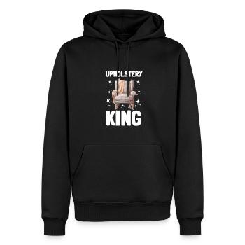 Rembourrage d’ameublement de restaurateur - Sweat à capuche Premium bio Homme - noir - Devant - Nico (187cm)