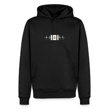 Italie Pouilles italiennes - Sweat à capuche Premium bio Homme - noir - Devant - Nico (187cm)