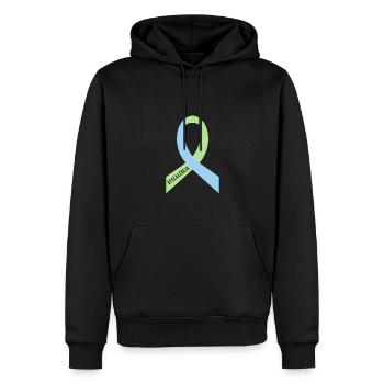 SPED Neurodiversité Dyscalculie - Sweat à capuche Premium bio Homme - noir - Devant - Nico (187cm)