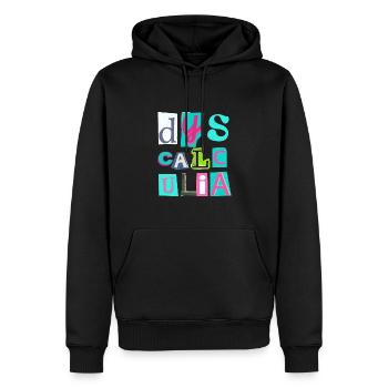 SPED Neurodiversité Dyscalculie - Sweat à capuche Premium bio Homme - noir - Devant - Nico (187cm)