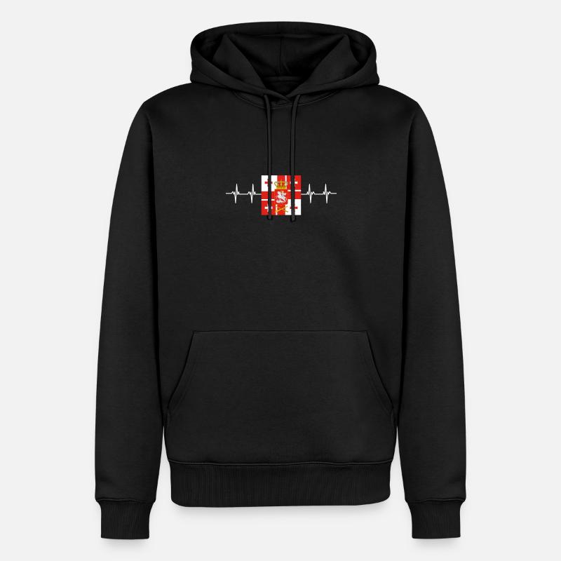 Drapeau géorgien - Sweat à capuche Premium bio Homme - noir