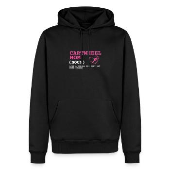 Cheerleader Tumbling Acrobat Cartwheel Maman - Sweat à capuche Premium bio Homme - noir - Devant - Nico (187cm)