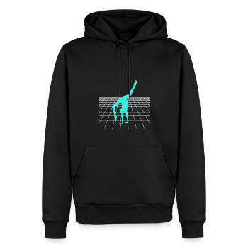 Cheerleader Tumbling Acrobat Cartwheel Maman - Sweat à capuche Premium bio Homme - noir - Devant - Nico (187cm)