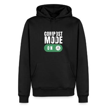 Compost Your Enemies - Men’s Premium Organic Hoodie - black - Front - Nico (187cm)