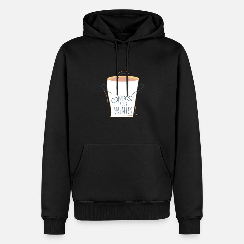 Compostez vos ennemis - Sweat à capuche Premium bio Homme - noir