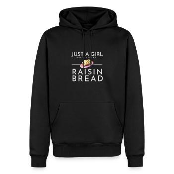 Cuisson du pain aux raisins secs - Sweat à capuche Premium bio Homme - noir - Devant - Nico (187cm)
