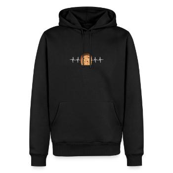 Cuisson du pain aux raisins secs - Sweat à capuche Premium bio Homme - noir - Devant - Nico (187cm)