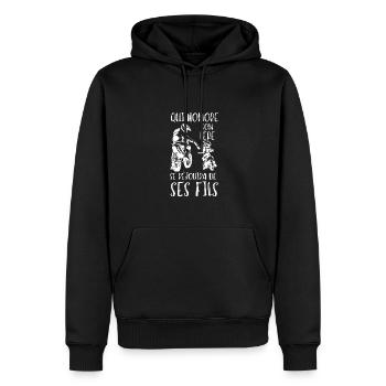 Motocross Moto Père Et Fille Une Équipe pour La - Männer Premium Bio Hoodie - Schwarz - Vorne - Nico (187cm)