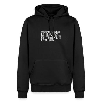 Superfood Huile de lin - Sweat à capuche Premium bio Homme - noir - Devant - Nico (187cm)