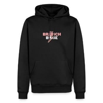 Babes Who Brunch Squat - Sweat à capuche Premium bio Homme - noir - Devant - Nico (187cm)