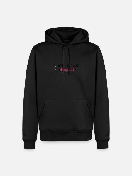 Décrochage scolaire - Sweat à capuche Premium bio Homme - noir