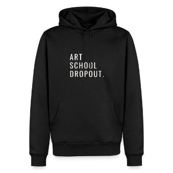 Décrochage scolaire - Sweat à capuche Premium bio Homme - noir - Devant - Nico (187cm)