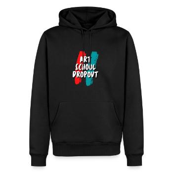 Décrochage scolaire - Sweat à capuche Premium bio Homme - noir - Devant - Nico (187cm)