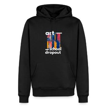 Décrochage scolaire - Sweat à capuche Premium bio Homme - noir - Devant - Nico (187cm)