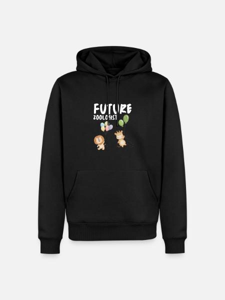 Future Zoologist Birthday Wildlife - Men’s Premium Organic Hoodie - black