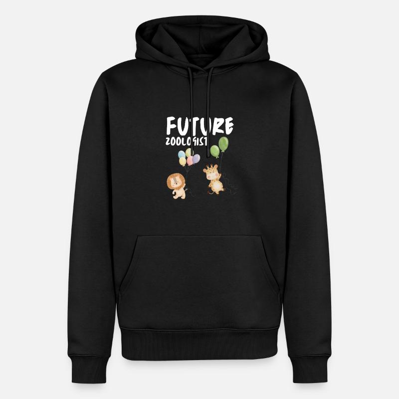 Future Zoologist Birthday Wildlife - Sweat à capuche Premium bio Homme - noir