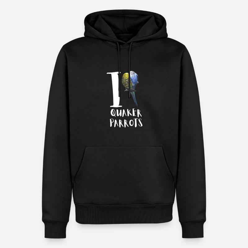 Blue Quaker Parrot Maman - Sweat à capuche Premium bio Homme - noir