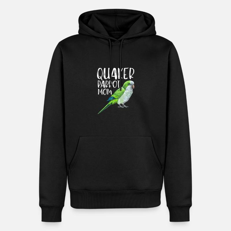 Blue Quaker Parrot Maman - Sweat à capuche Premium bio Homme - noir