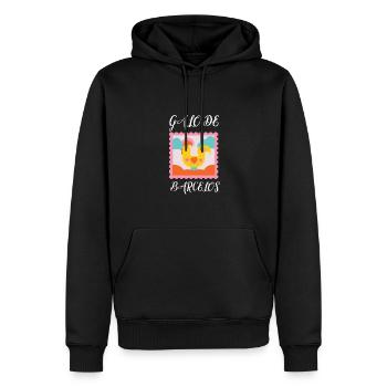 Galo De Barcelos Portuguese Rooster - Männer Premium Bio Hoodie - Schwarz - Vorne - Nico (187cm)