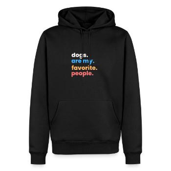 Les chiens sont mes personnes préférées - Sweat à capuche Premium bio Homme - noir - Devant - Nico (187cm)