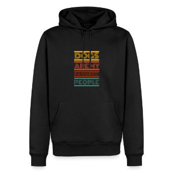 Les chiens sont mes personnes préférées - Sweat à capuche Premium bio Homme - noir - Devant - Nico (187cm)