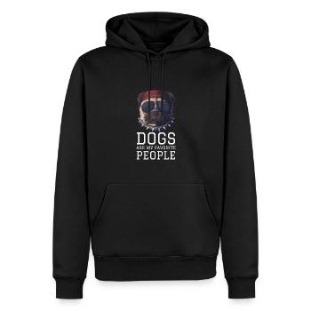 Les chiens sont mes personnes préférées - Sweat à capuche Premium bio Homme - noir - Devant - Nico (187cm)