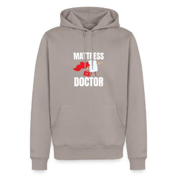Meilleur vendeur de matelas de lit Docteur - Sweat à capuche Premium bio Homme - taupe - Devant - Nico (187cm)