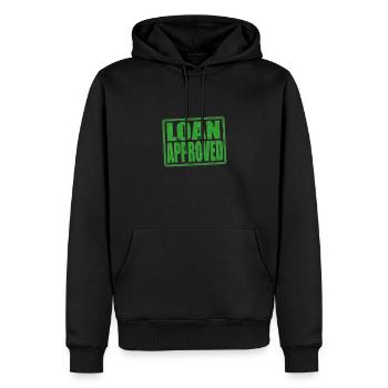 Loan Heartbeat - Agent de crédit Courtier hypothécaire - Sweat à capuche Premium bio Homme - noir - Devant - Nico (187cm)