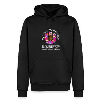 Psoriatic Arthritis Warrior & Chronic PSA - Männer Premium Bio Hoodie - Schwarz - Vorne - Nico (187cm)