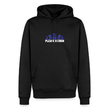 Échecs Veuillez démissionner - Sweat à capuche Premium bio Homme - noir - Devant - Nico (187cm)