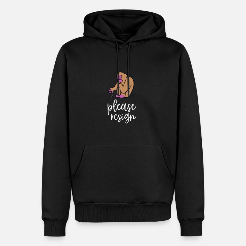 Chess Please Resign - Männer Premium Bio Hoodie - Schwarz
