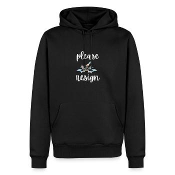 Échecs Veuillez démissionner - Sweat à capuche Premium bio Homme - noir - Devant - Nico (187cm)