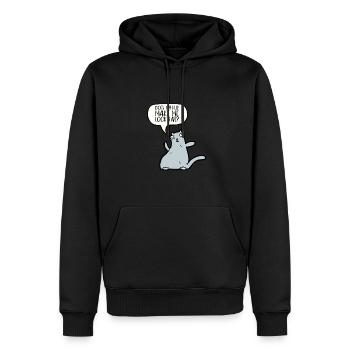 Fat Cat Obesity - Männer Premium Bio Hoodie - Schwarz - Vorne - Nico (187cm)