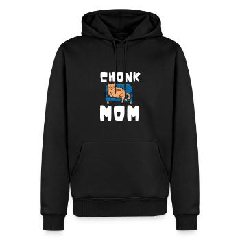 Chonk Cat Obésité - Sweat à capuche Premium bio Homme - noir - Devant - Nico (187cm)