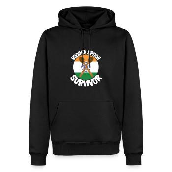 J’ai survécu à la cuillère de bois - Parenting - Sweat à capuche Premium bio Homme - noir - Devant - Nico (187cm)