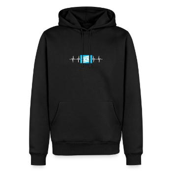 Japan Flag - Hyogo - Männer Premium Bio Hoodie - Schwarz - Vorne - Nico (187cm)