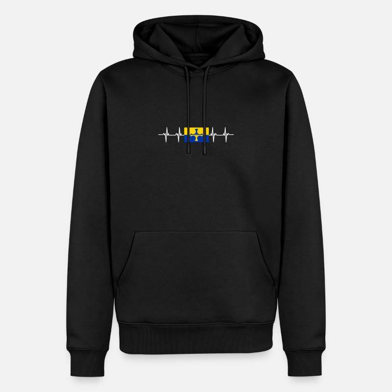 Royaume-Uni Durham Flag - Sweat à capuche Premium bio Homme - noir