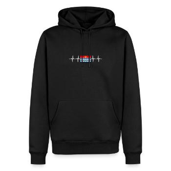 Royaume-Uni Drapeau du Grand Londres - Sweat à capuche Premium bio Homme - noir - Devant - Nico (187cm)