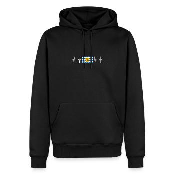 United Kingdom Hertfordshire Flag - Männer Premium Bio Hoodie - Schwarz - Vorne - Nico (187cm)