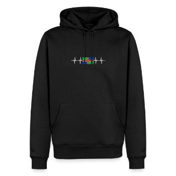 United Kingdom Lincolnshire Flag - Männer Premium Bio Hoodie - Schwarz - Vorne - Nico (187cm)