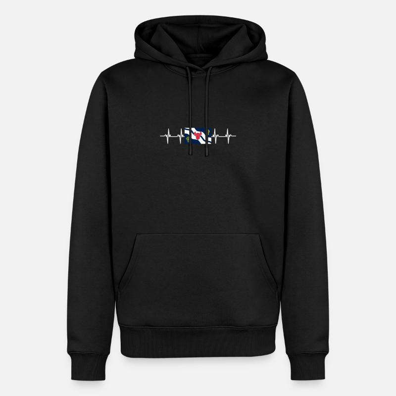 Royaume-Uni Drapeau de l’Oxfordshire - Sweat à capuche Premium bio Homme - noir
