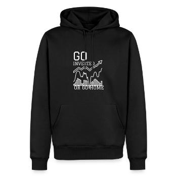 Volatility Options Trading Trader - Men’s Premium Organic Hoodie - black - Front - Nico (187cm)
