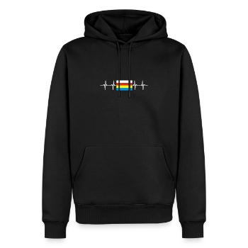 Poland Podlaskie Flag - Männer Premium Bio Hoodie - Schwarz - Vorne - Nico (187cm)
