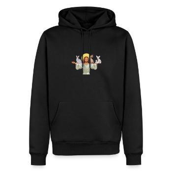 Sphynx Maman Chat Sans Poils Propriétaire de Chat - Sweat à capuche Premium bio Homme - noir - Devant - Nico (187cm)