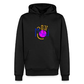 Oui Oui Merci - Männer Premium Bio Hoodie - Schwarz - Vorne - Nico (187cm)